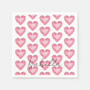 Servilleta De Papel Pin Diamond Heart Gem NAME Glam Love