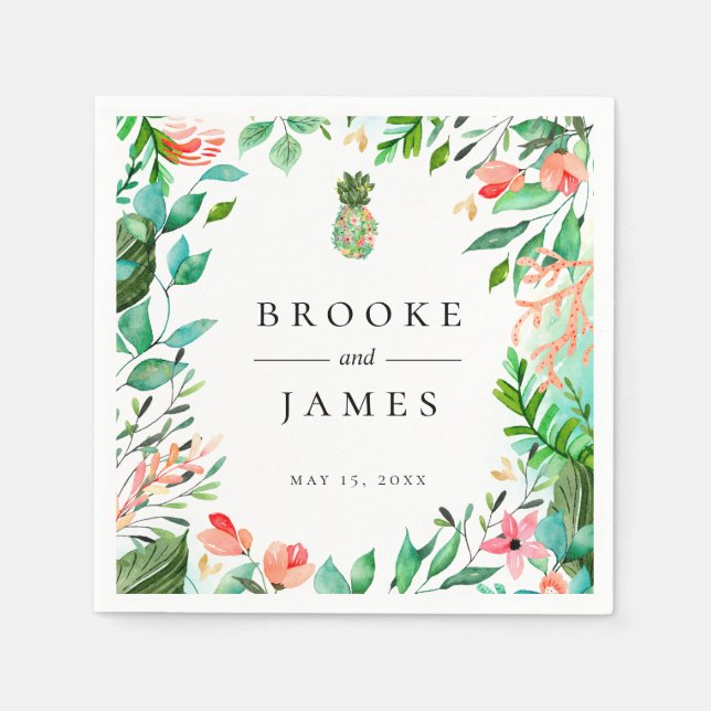 Servilleta De Papel Piña de Isla Botánica (Anverso)