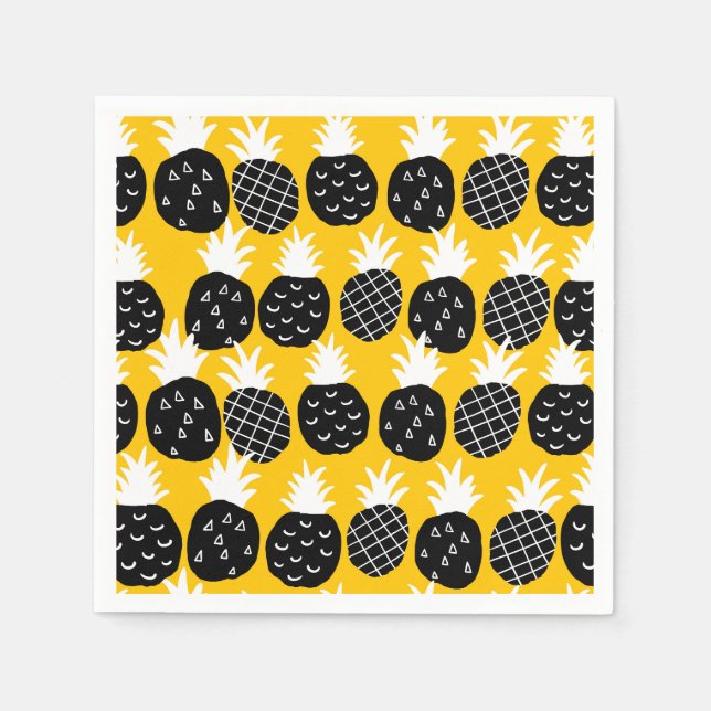 Servilleta De Papel Piña negra (Anverso)