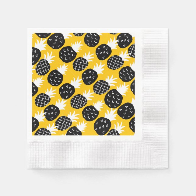 Servilleta De Papel Piña negra (Anverso)