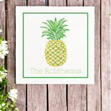 Piña Personalizada Amarillo Verde Preppy