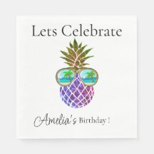 Piña púrpura rosa tropical