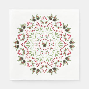 Servilleta De Papel Piñas y bayas Servilletas de papel Mandala