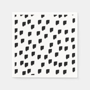 Servilleta De Papel Pincel de color blanco y negro