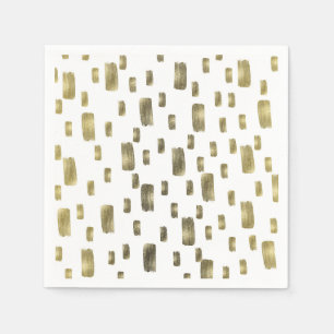 Servilleta De Papel Pincel Moderno Dorado Cobre Bronce Destello