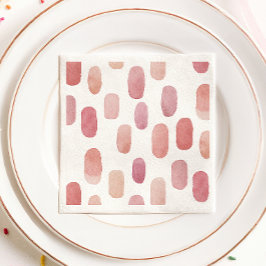Servilleta De Papel Pincel rosa color agua. Patrón moderno simple y li