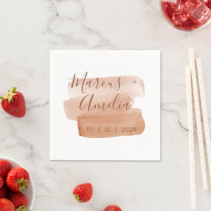 Servilleta De Papel Pincelada De Acuarela Moderna Minimalista En Papel