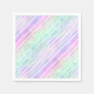 Servilleta De Papel pinceles con rayas de gradiente de arco iris: