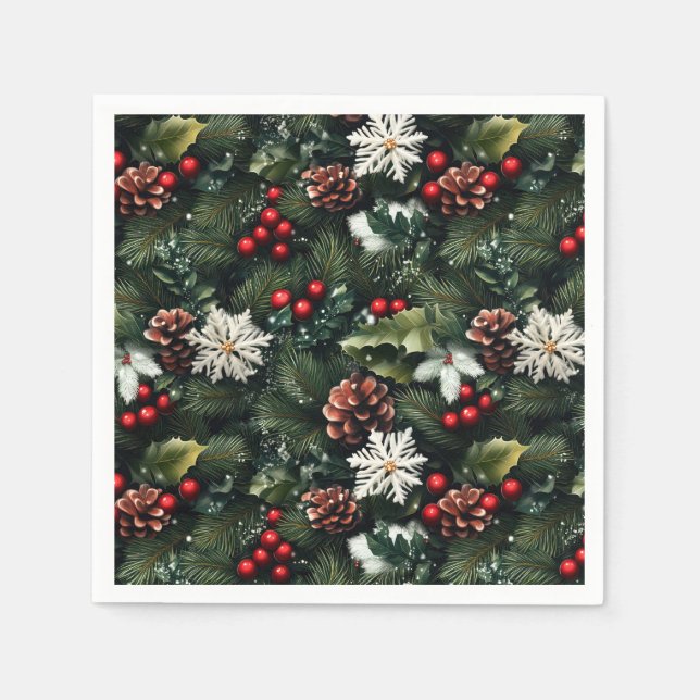 Servilleta De Papel Pine & Holly Harmony (Anverso)
