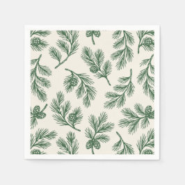 Servilleta De Papel Pine Needle Lane - Pinecone Pattern