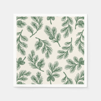 Servilleta De Papel Pine Needle Lane - Pinecone Pattern 