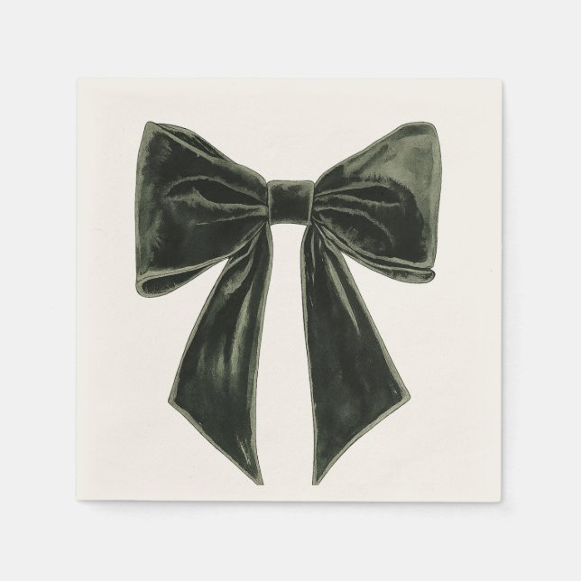 Servilleta De Papel Pine Tree Silhouette Christmas Pattern (Anverso)