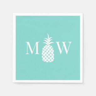 Servilleta De Papel Pineapple #11 Pareja 2 Colores iniciales monograma