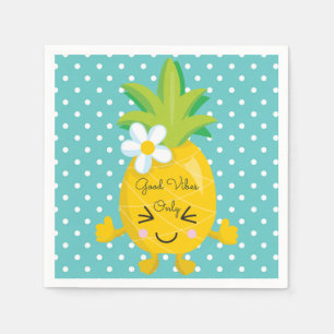 Servilleta De Papel Pineapple Charm Good Vibes Sólo Papel Napkin