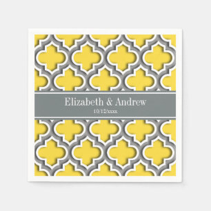 Servilleta De Papel Pineapple Dk Gray Marroquí #5DS Nombre Char Monogr