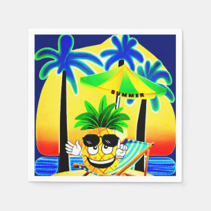 SERVILLETA DE PAPEL PINEAPPLE ON THE BEACH