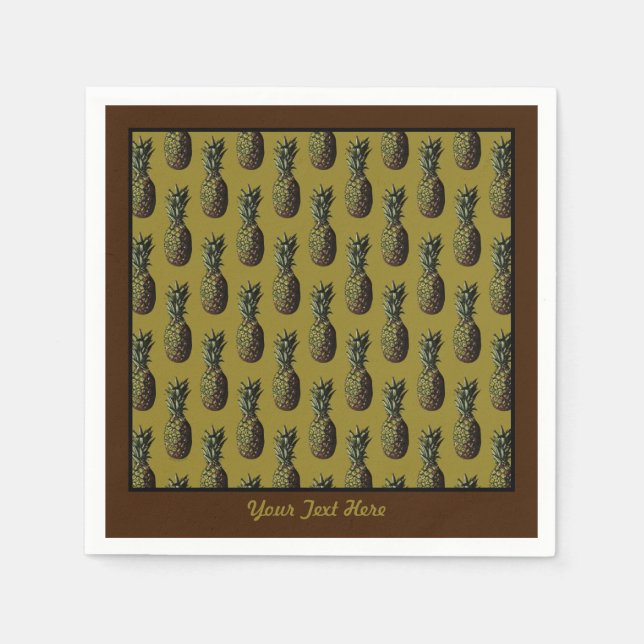 Servilleta De Papel Pineapple Paper Napkins - Personalización opcional (Anverso)