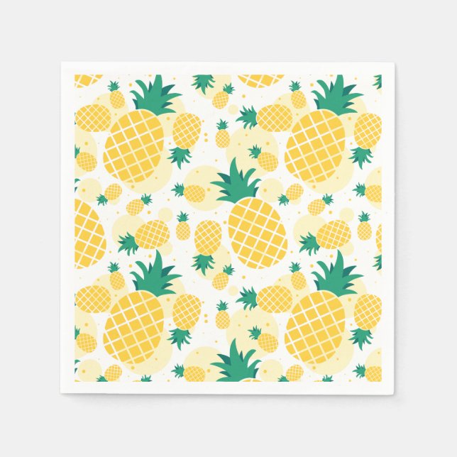 Servilleta De Papel Pineapple Standard Coctail Paper Napkins (Anverso)