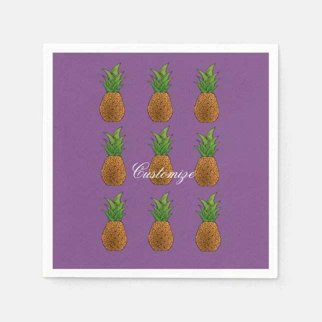 Servilleta De Papel Pineapples Thunder_Cove (Anverso)