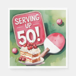 Servilleta De Papel Ping Pong 50 cumpleaños,