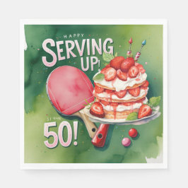 Servilleta De Papel Ping Pong 50 cumpleaños,