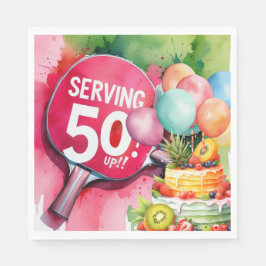 Servilleta De Papel Ping Pong 50 cumpleaños,