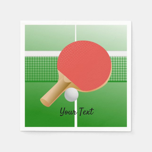 Servilleta De Papel Ping Pong Table Tennis Design Paper Napkins (Anverso)