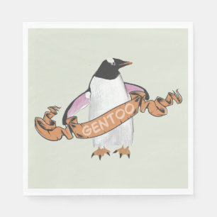 Servilleta De Papel Pingüino de Gentoo