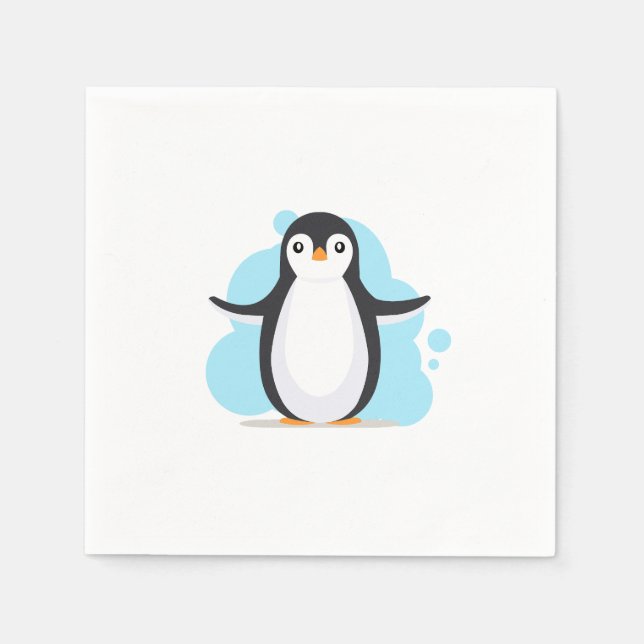 Servilleta De Papel Pingüino feliz (Anverso)