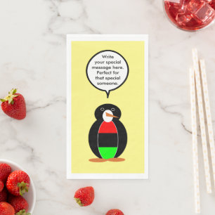 Servilleta De Papel Pingüino Ms Personalizado Diáspora Africana Hablan