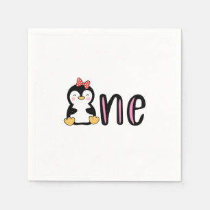 Servilleta De Papel Pingüino Un Primer Cumpleaños