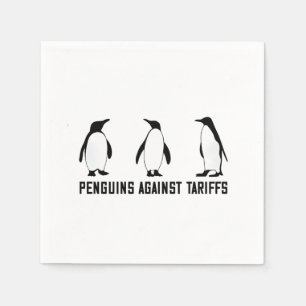 Servilleta De Papel Pingüinos contra aranceles contra políticas tribut