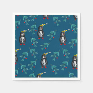 Servilleta De Papel Pingüinos navidades
