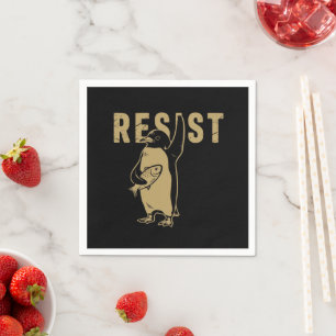 Servilleta De Papel Pingüinos Resistentes Pingüinos Protestan Contra A