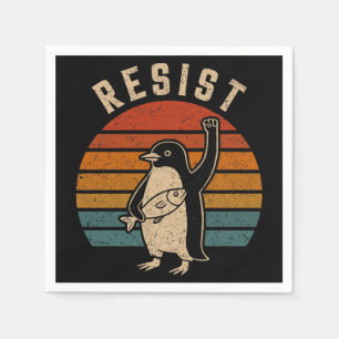 Servilleta De Papel Pingüinos resistentes protestan contra aranceles