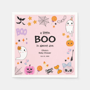 Servilleta De Papel Pink A Little Boo Cuo Fantasma Baby Shower