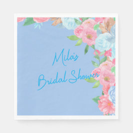 Servilleta De Papel pink and blue floral