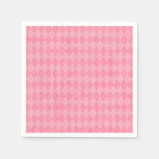 Servilleta De Papel Pink Argyle (Anverso)