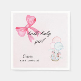 Servilleta De Papel Pink Baby Shower Napkin Design