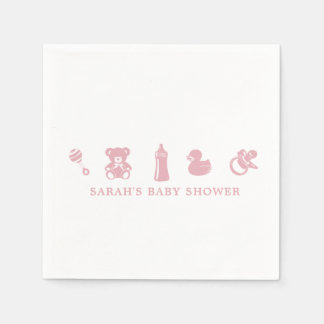 Servilleta De Papel Pink Baby Shower Paper Napkin