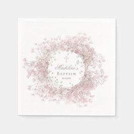 Servilleta De Papel pink baby's breath Baptism