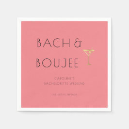 Servilleta De Papel Pink Bach y Boujee Bachelorette Party