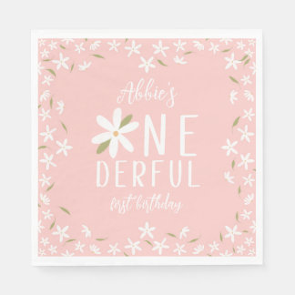 Servilleta De Papel Pink Boho Daisy Unnemaravilloso Napkins