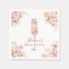 Servilleta de papel Pink Boho Rose Soiree Bridal S