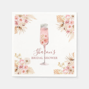 Servilleta de papel Pink Boho Rose Soiree Bridal S
