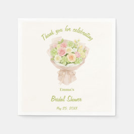 Servilleta De Papel pink bouquet Bridal Shower