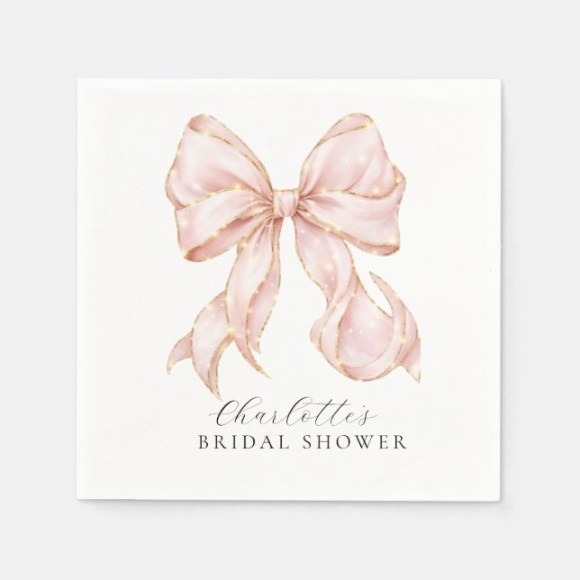 Servilleta De Papel Pink Bow  (Anverso)