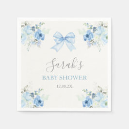 Servilleta De Papel Pink Bow Baby Shower Boy