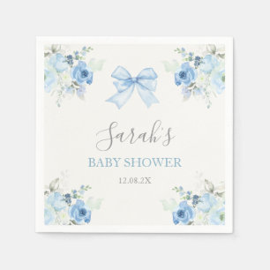 Servilleta De Papel Pink Bow Baby Shower Boy