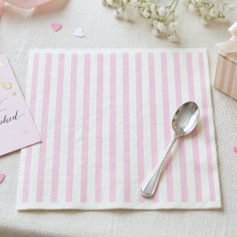 Servilleta De Papel Pink Bow Girl Coquette Striped Baby Shower 